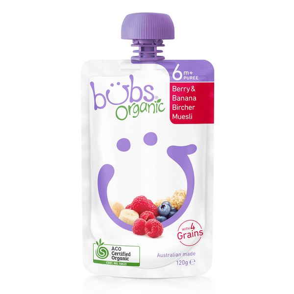 Organic Bubs Berry & Banana Bircher Muesli (6m+)