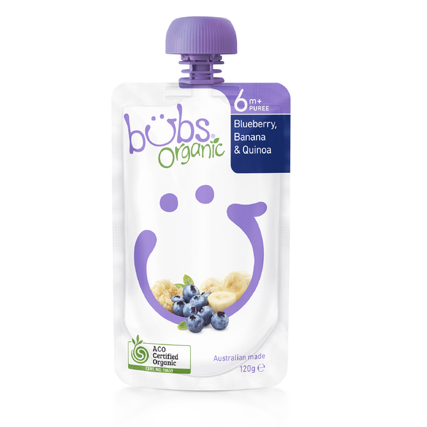 Organic Bubs Blueberry, Banana & Quinoa (6m+)