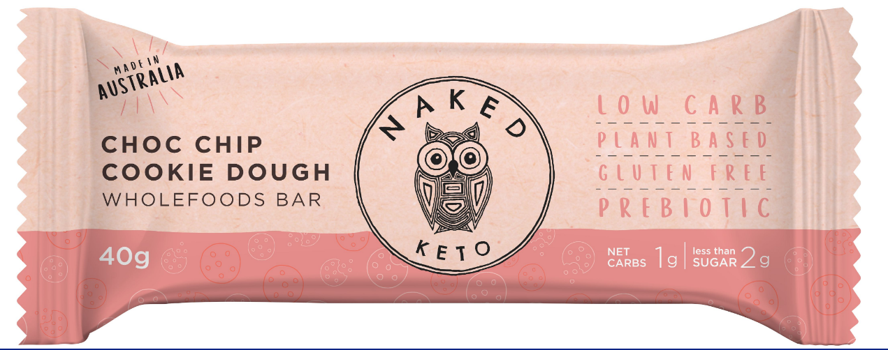 Naked Paleo Keto Bar Choc Chip Cookie Dough