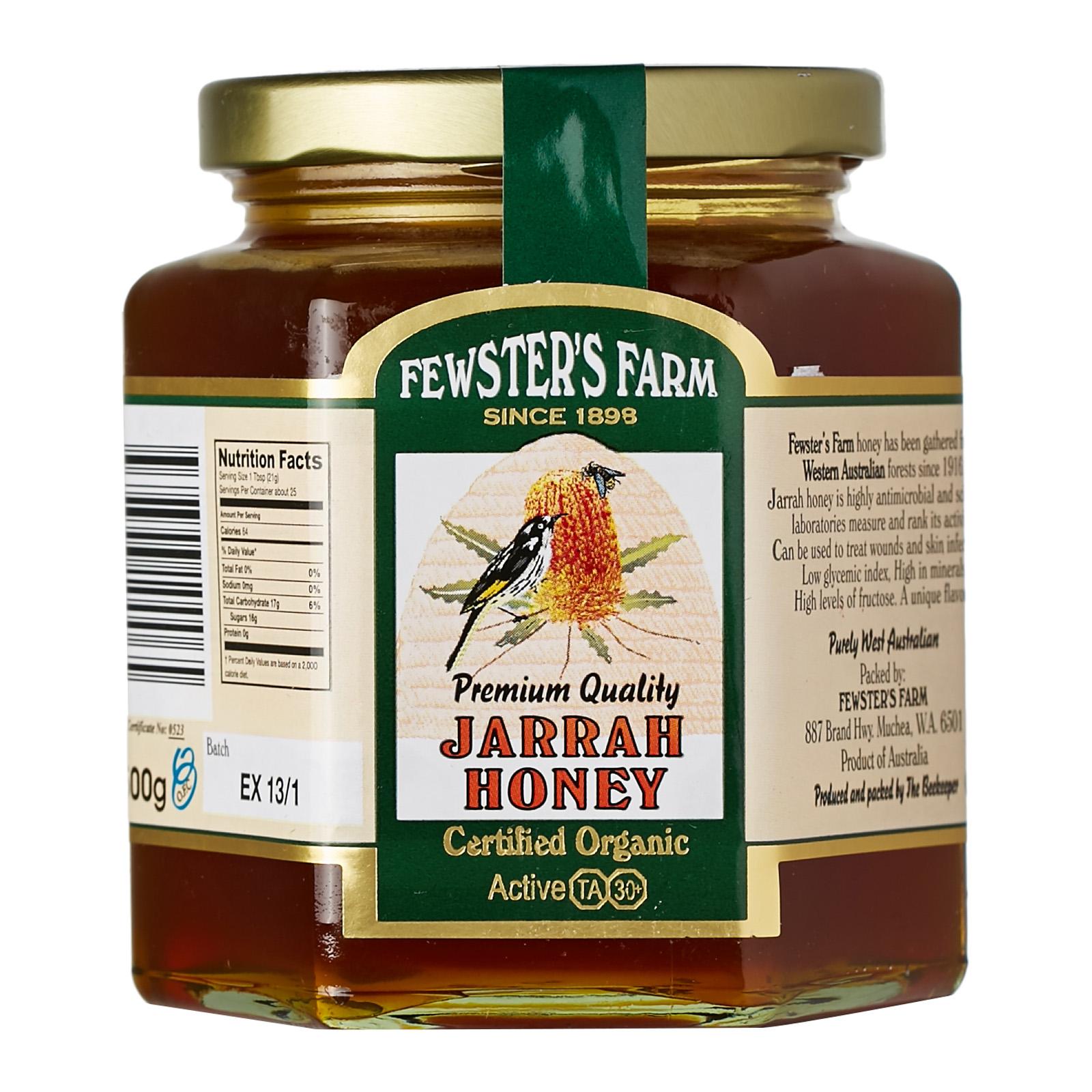 Fewster Organic Jarrah TA30+ Honey