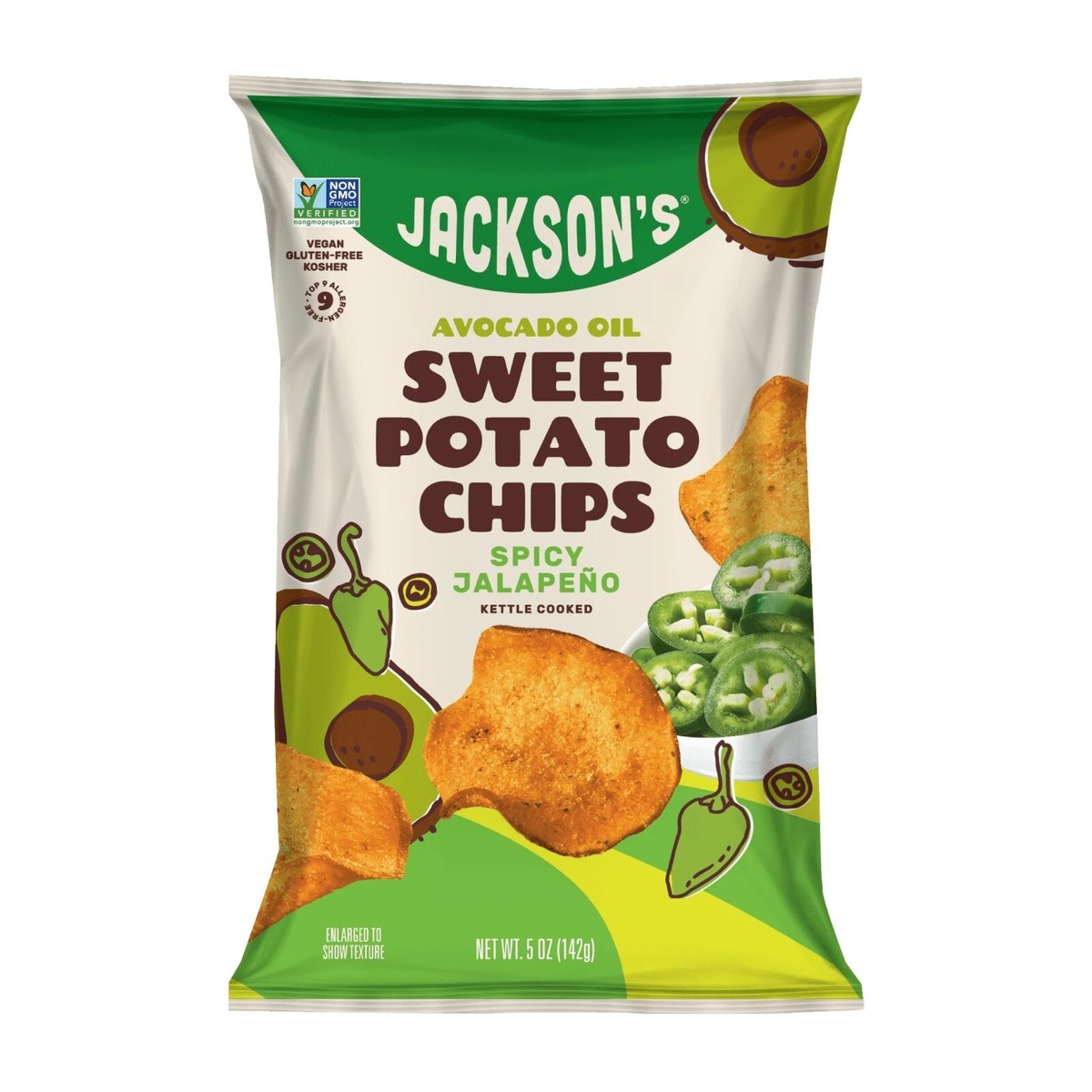 Jackson's Avo Sweet Potato Chips Spicy Jalapeno