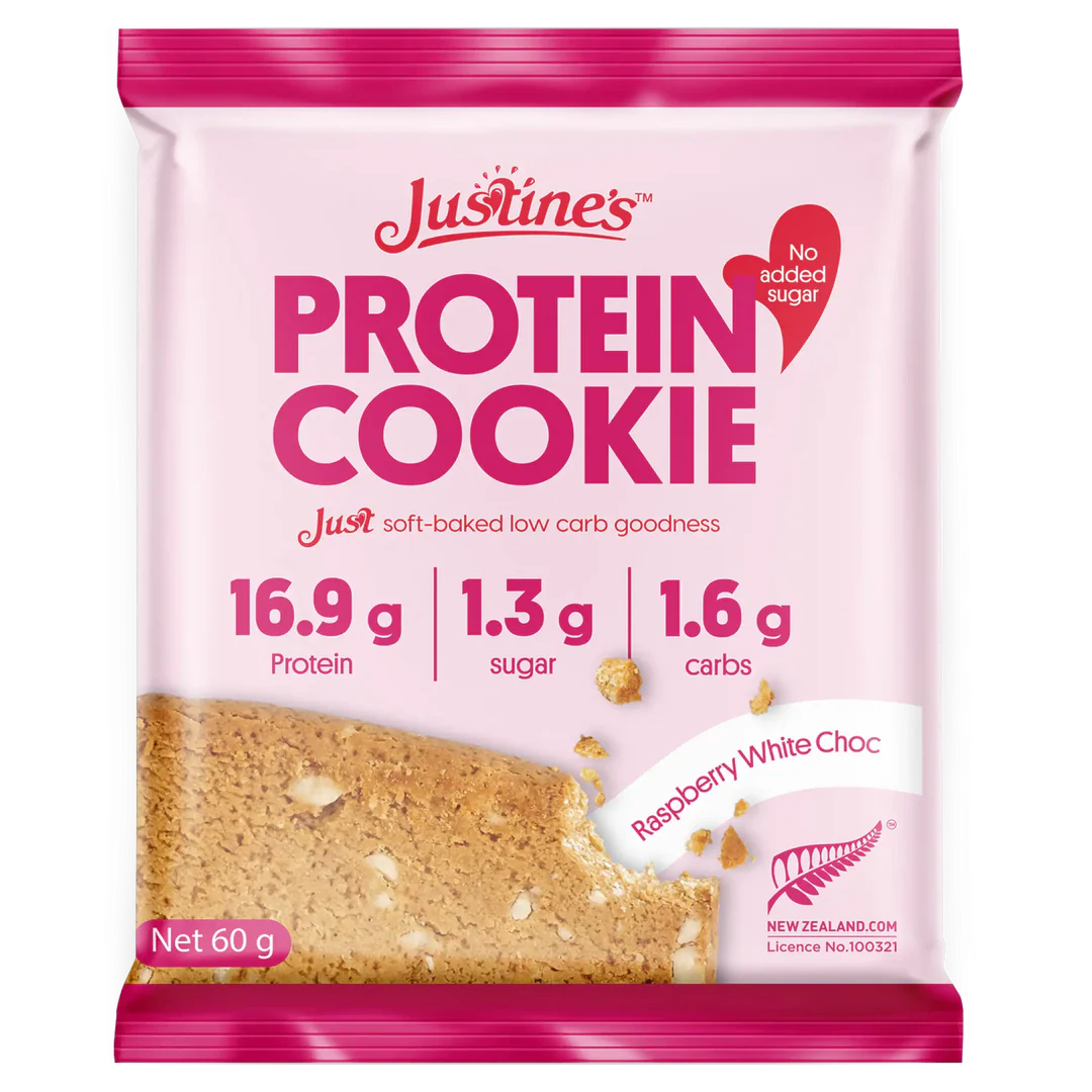 Justine's Cookies Protein Raspberry White Chocolate
