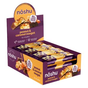 Noshu Single Bars POS Peanut Caramel Nougat