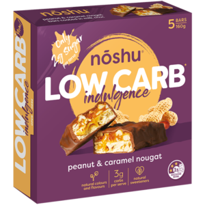 Noshu Low Carb Bars Peanut Caramel Nougat