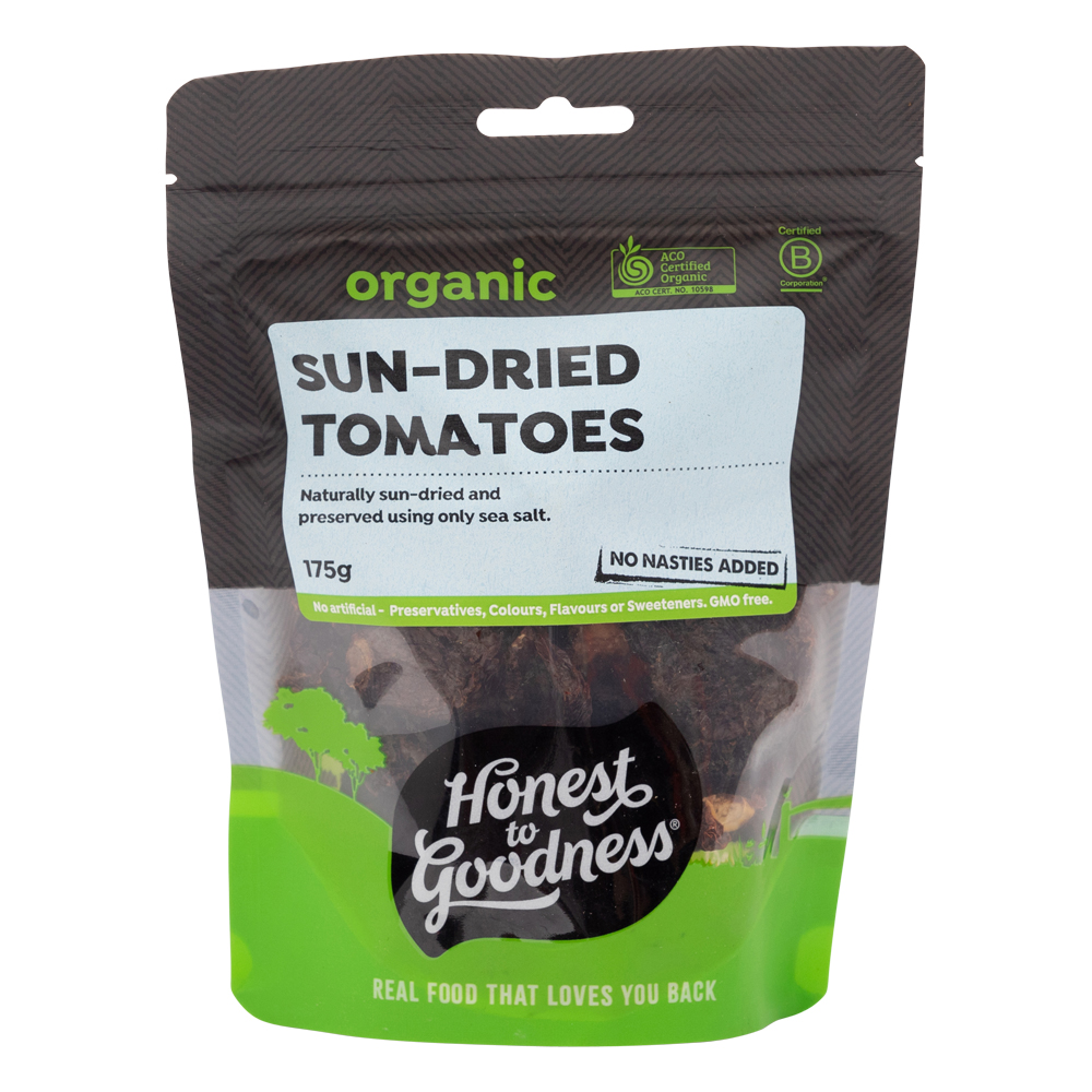OrganicSunDriedTomatoes175gfrontDRTOM2.175 Born Organic