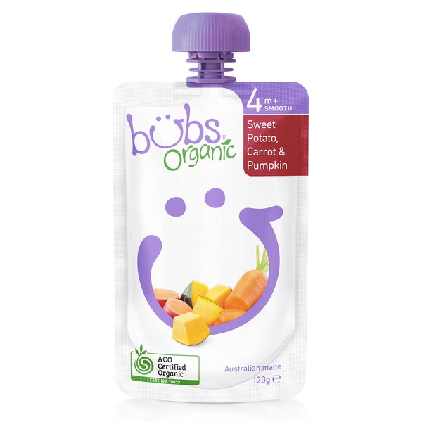 Organic Bubs Sweet Potato Carrot & Pumpkin (4m+)