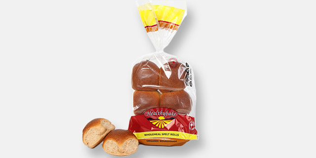 Healthybake Spelt Rolls Wholemeal (6 pack)