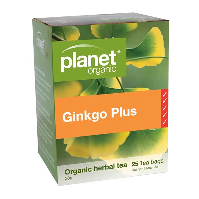 Planet Organic Gingko Plus Tea Bag 25's